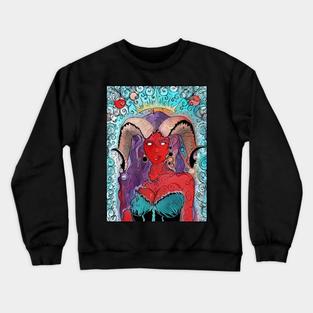 Ruby of the sea Crewneck Sweatshirt by paintchips